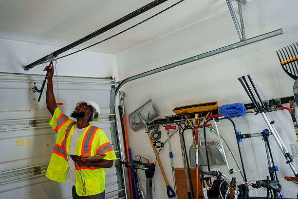 Professional Garage Door Installation technician working in Plover, WI
